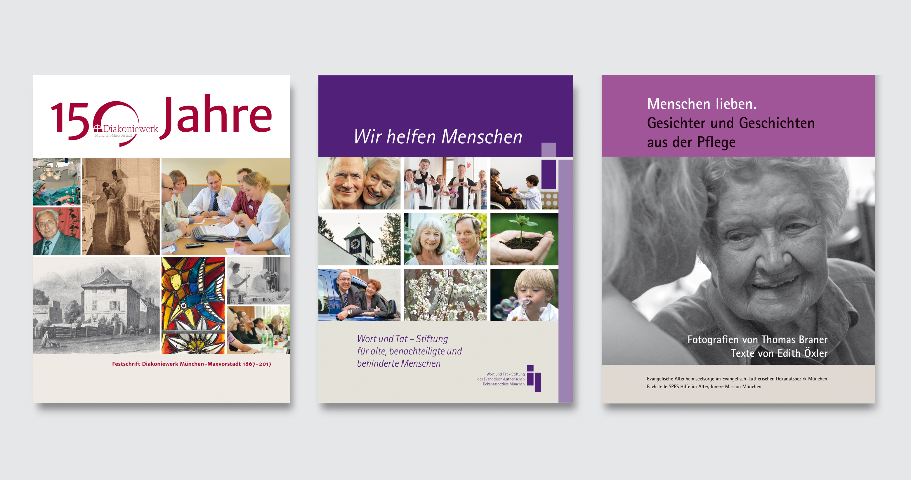 Publikationen für kirchliche Einrichtungen, Design Elisabeth Wallner