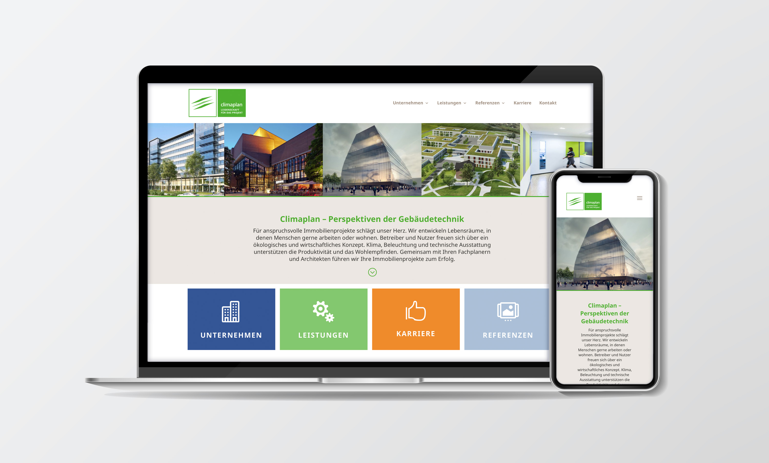 Website Climaplan GmbH, Design Elisabeth Wallner