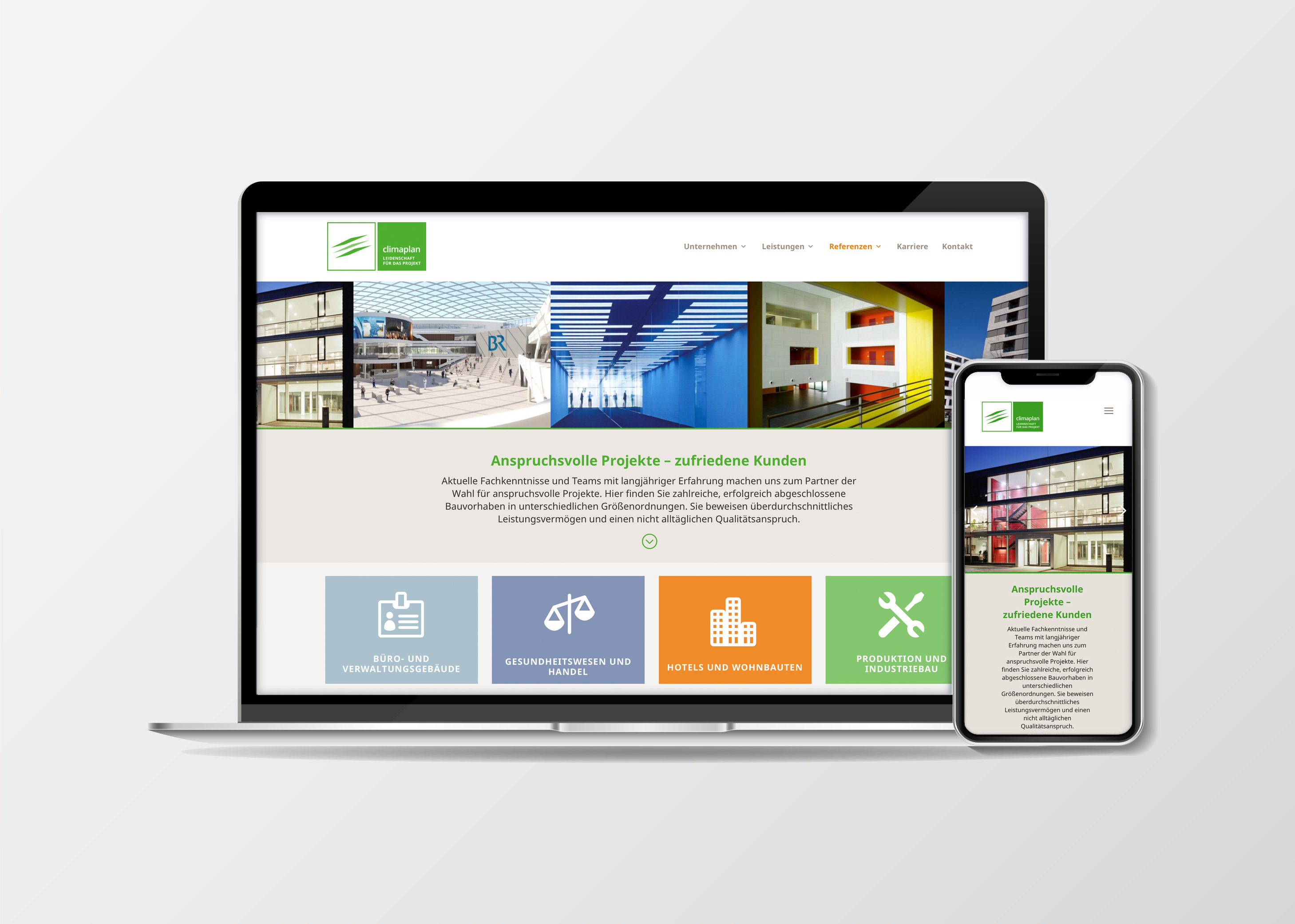 Website Climaplan GmbH, Design Elisabeth Wallner