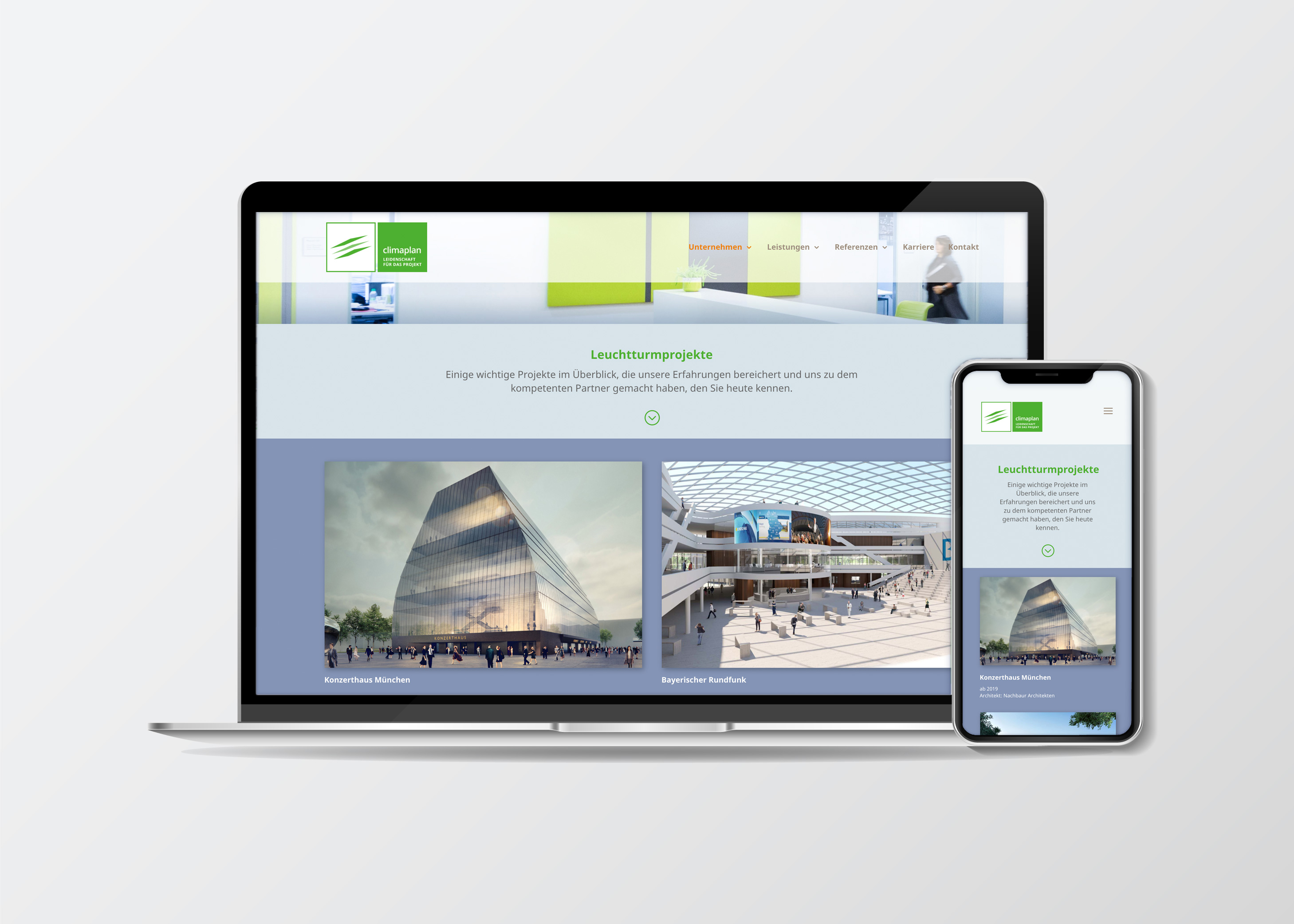 Website Climaplan GmbH, Design Elisabeth Wallner